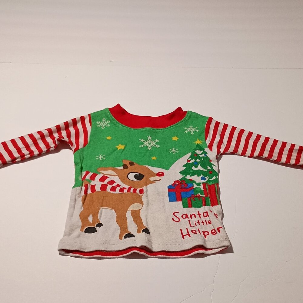 AME Rudolph The Red Nosed Reindeer T-Shirt Size 9 Months